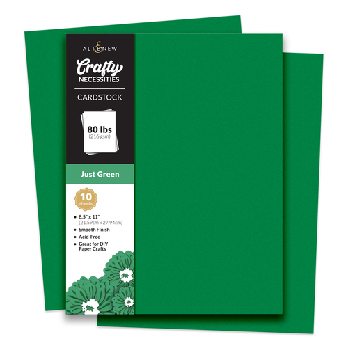 Altenew Crafty Necessities: Just Green Cardstock (10 sheets/set)