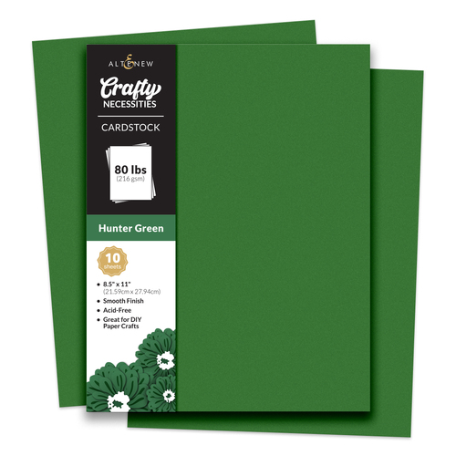 Altenew Crafty Necessities: Hunter Green Cardstock (10 sheets/set)