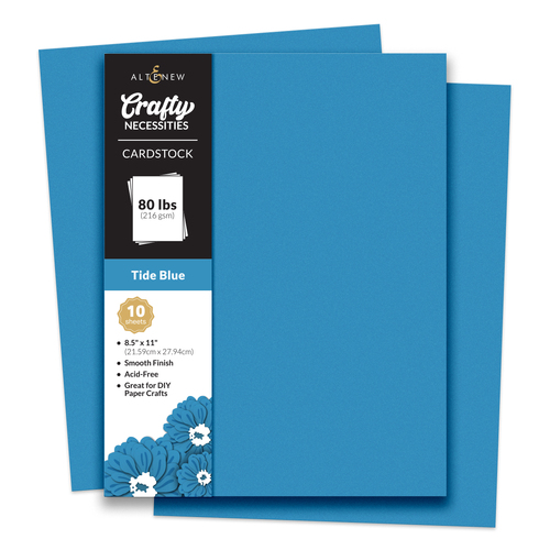 Altenew Crafty Necessities: Tide Blue Cardstock (10 sheets/set)