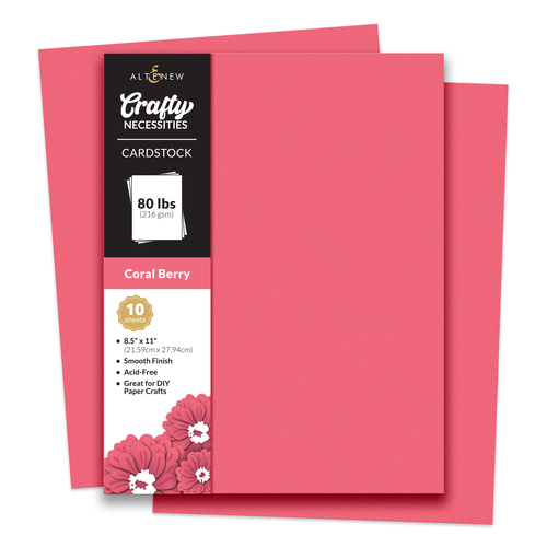 Altenew Crafty Necessities: Coral Berry Cardstock (10 sheets/set)