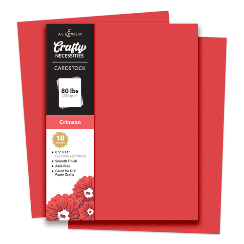 Altenew Crafty Necessities: Crimson Cardstock (10 sheets/set)