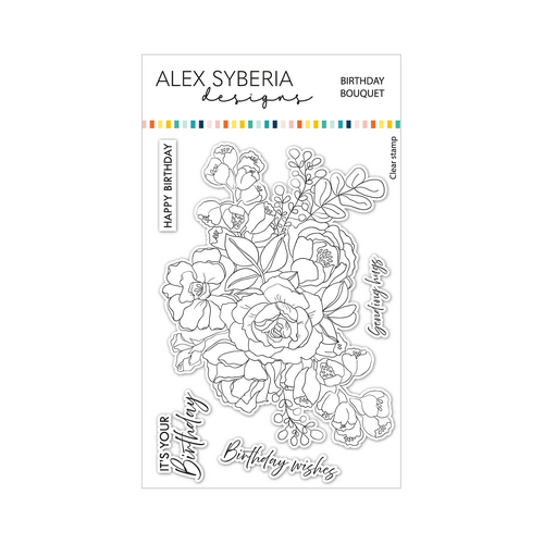 Alex Syberia Birthday Bouquet Stamp Set 4*6