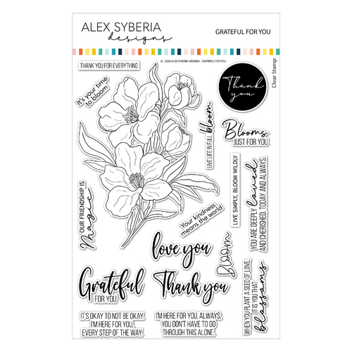 Alex Syberia Grateful for You 6x8 Stamp Set