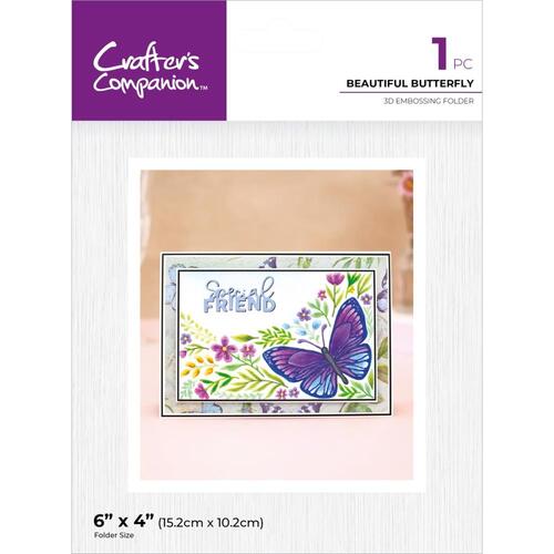 Crafters Compantion 3D Embossing Folder - Beautiful Butterfly