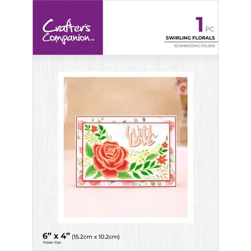 Crafters Companion Swirling Florals Embossing Folder