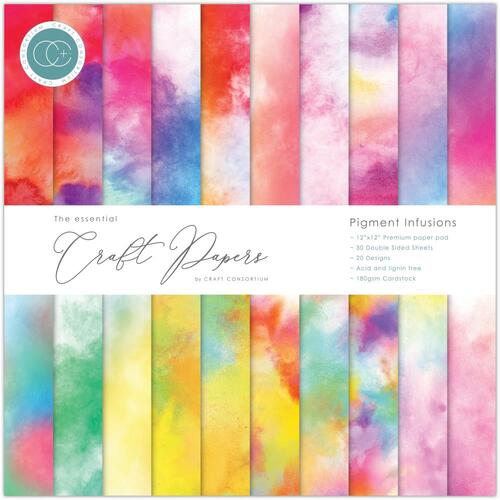 Craft Consortium The Essential Craft Papers : Pigment Infusions 12x12" Paper Pad