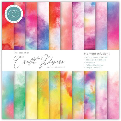 Craft Consortium The Essential Craft Papers : Pigment Infusions 6x6" Paper Pad