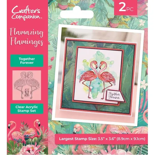 Crafters Companion Flamazing Flamingos : Together Forever Stamp