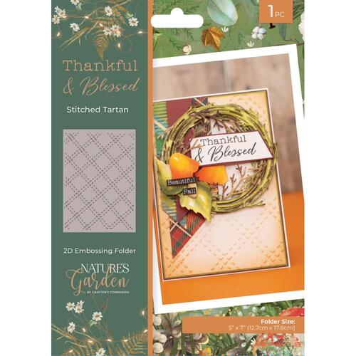 Nature's Garden 2D Embossing Folder - Stitched Tartan