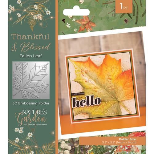 Nature's Garden 2D Embossing Folder : Fallen Leaf