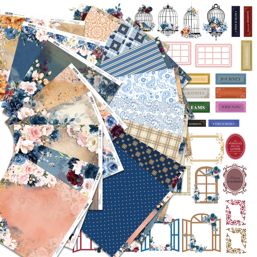 Couture Creations Blues by You - Collection Kit (12" x 12" Paper + Ephemera)