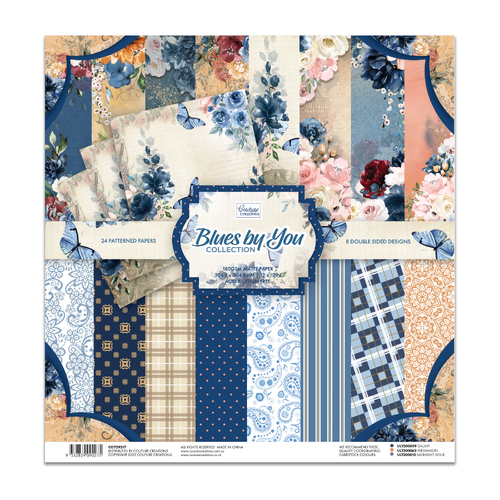 Couture Creations Blues by You - 12" x 12" Paper Pad ( 3 x 8 designs)