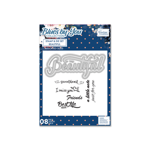 Couture Creations Blues by You - Stamp & Die Set - Beautiful (8PC)