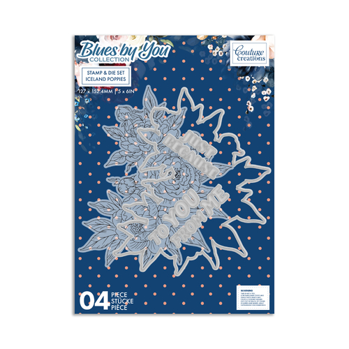 Couture Creations Blues by You - Stamp & Die Set - Iceland Poppies (4PC)