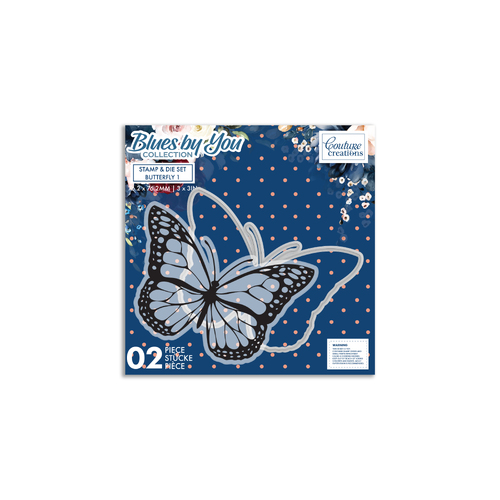 Couture Creations Blues by You - Stamp & Die Set - Butterfly 1 - (2PC)