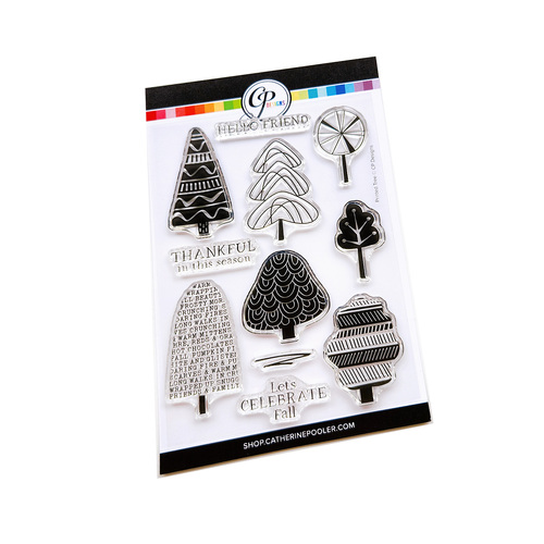 Catherine Pooler Printed Trees Stamp Set