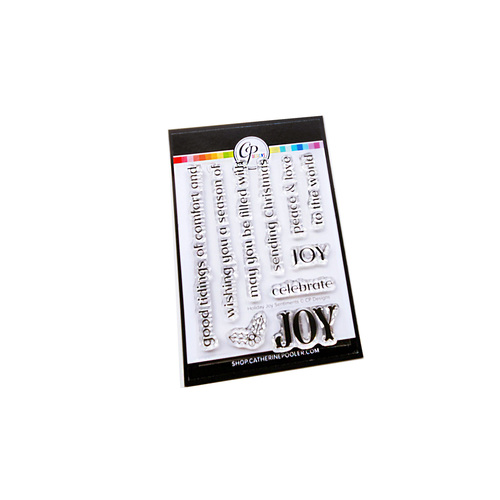 Catherine Pooler Holiday Joy Sentiments 3x4 Stamp Set