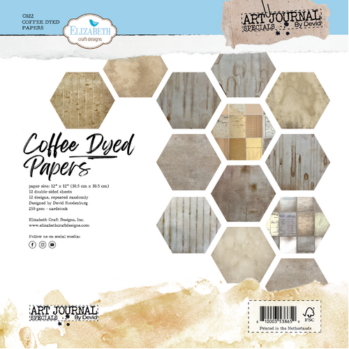 Elizabeth Craft Coffee Dyed Papers