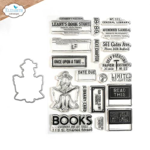 Elizabeth Craft The Bookstore Stamp and Die Set