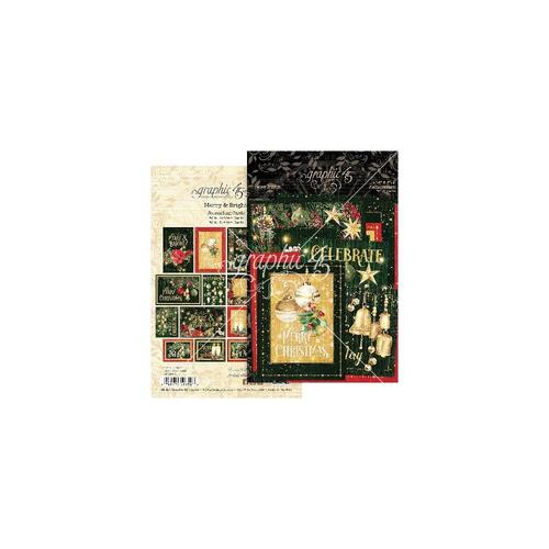 Graphic 45 Merry & Bright : Journaling Cards