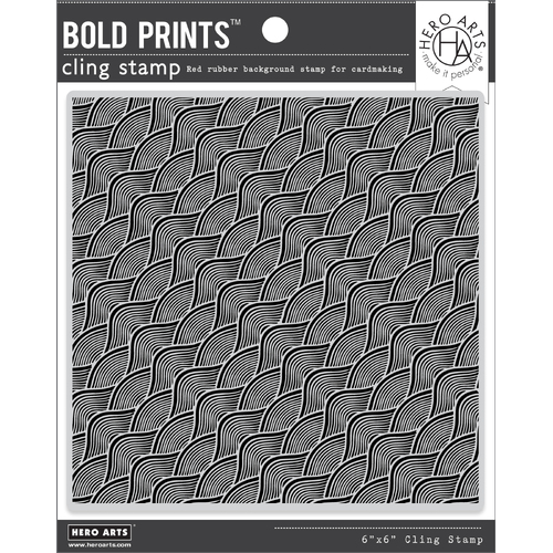 Hero Arts Wave Pattern Bold Prints Stamp