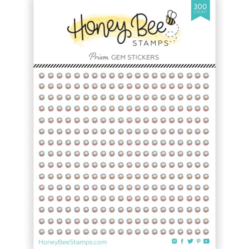 Honey Bee Prism Gem Stickers