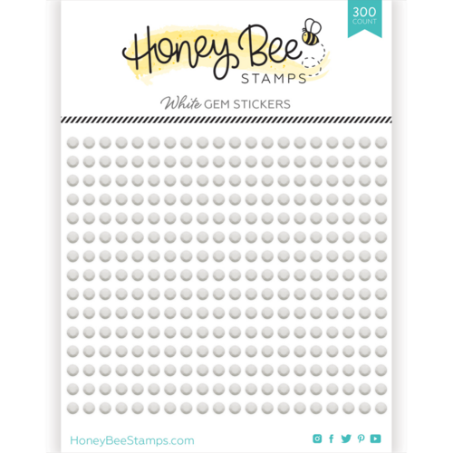 Honey Bee White Gem Stickers