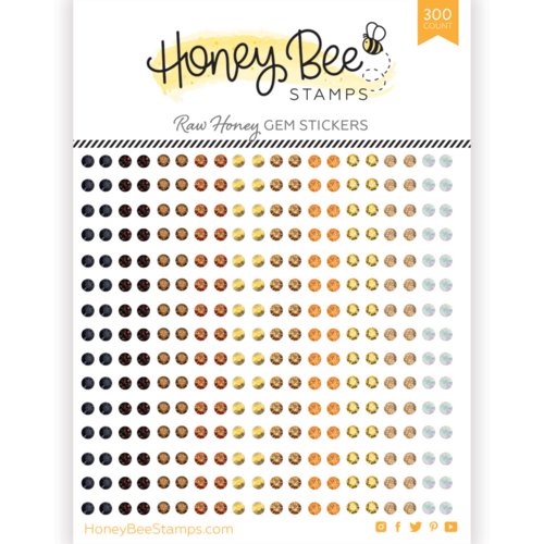 Honey Bee Raw Honey Gem Stickers