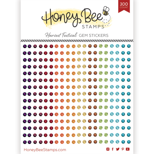 Honey Bee Harvest Festival Gem Stickers