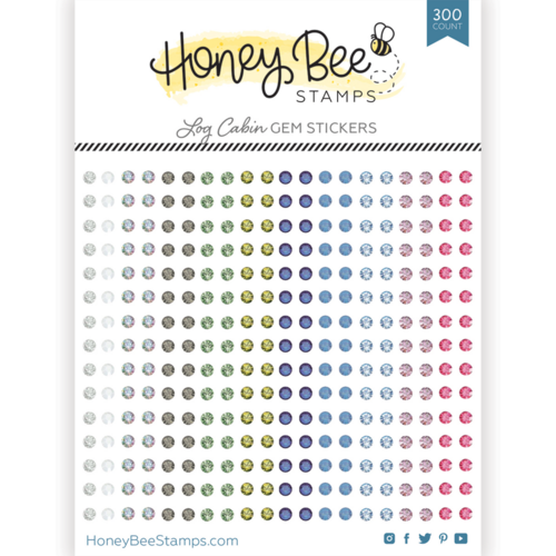 Honey Bee Log Cabin Gem Stickers