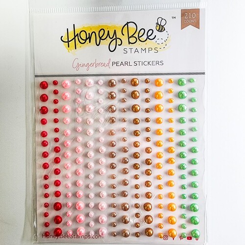 Honey Bee Gingerbread Pearls Stickers - 210 Count