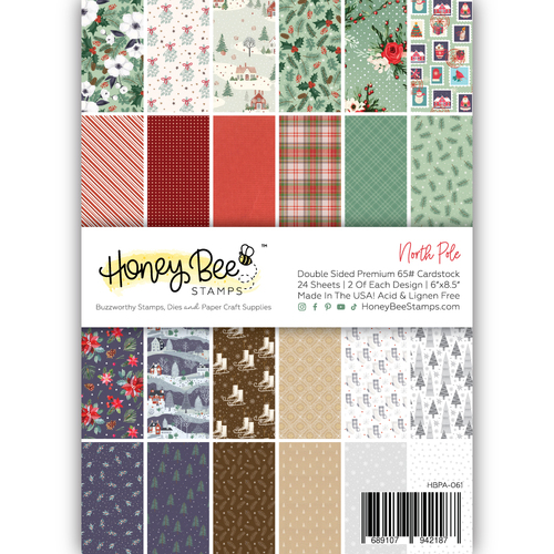 Honey Bee North Pole Paper Pad 6x8.5 - 24 Double Sided Sheets 