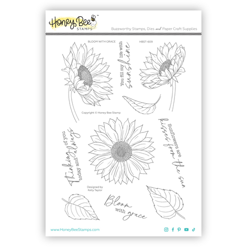 Honey Bee Bloom With Grace 6x8 Stamp Set