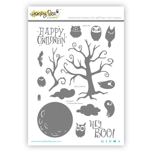 Honey Bee Owlloween 6x8 Stamp Set