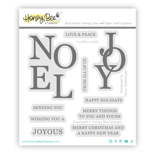 Honey Bee Floral Noel 4x4 Stamp Set