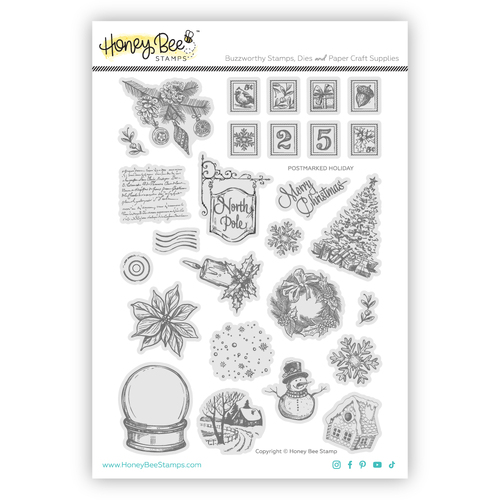 Honey Bee Postmarked: Holiday 6x8 Stamp Set