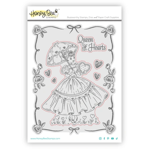 Honey Bee Queen Of Hearts 5x6 Stamp Set