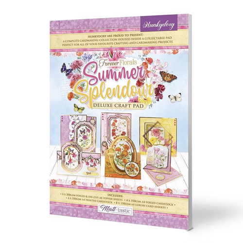 Hunkydory Deluxe Craft Pad : Forever Florals - Summer Splendour