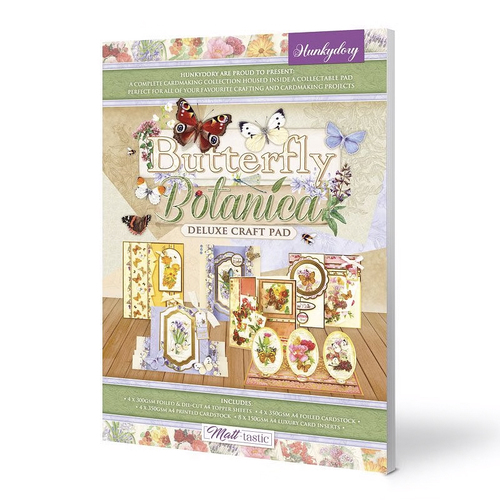 Hunkydory Deluxe Craft Pad : Butterfly Botanica