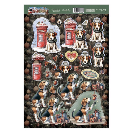 Hunkydory Jack Russell Terrier & Beagle Decoupage Topper Sheet