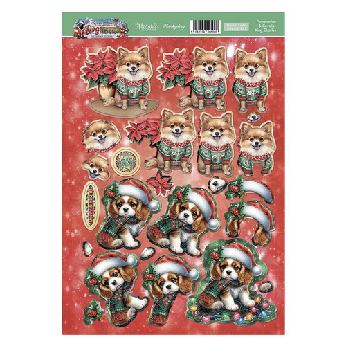 Hunkydory Pomeranian & Cavalier King Charles Decoupage Topper Sheet