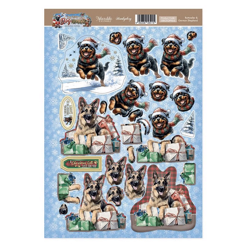 Hunkydory Rottweiler & German Shepherd Decoupage Topper Sheet