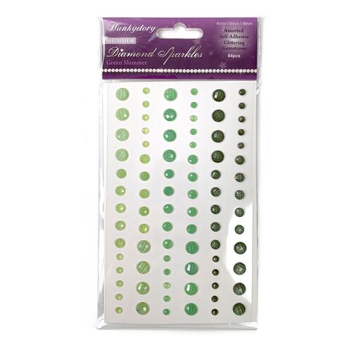 Hunkydory Green Shimmer Diamond Sparkles Gemstones