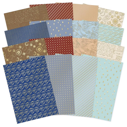 Hunkydory Nautical Moments Matt-tastic Adorable Scorable Foiled Cardstock Selection