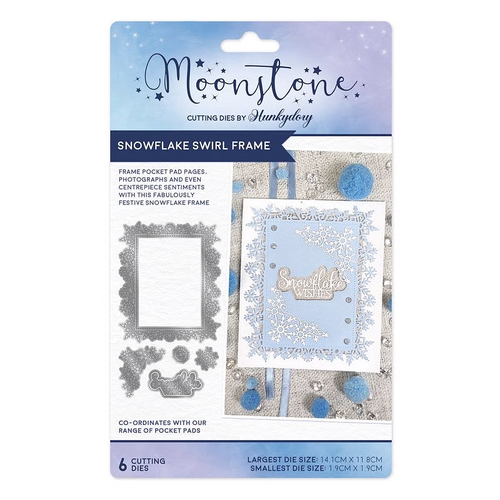 Hunkydory Moonstone Die : Snowflake Swirl Frame