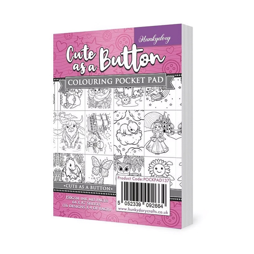 Hunkydory Colouring Pocket Pads : Cute as a Button