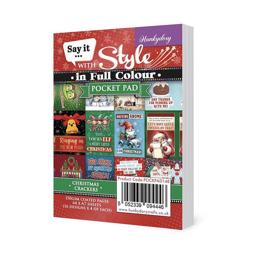 Hunkydory Say it With Style In Full Colour Pocket Pad : Christmas Crackers