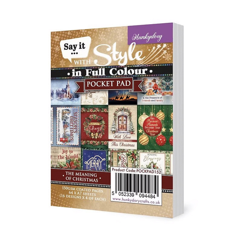 Hunkydory Say it With Style In Full Colour Pocket Pad : The Meaning of Christmas