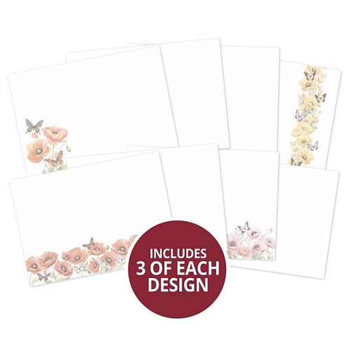 Hunkydory Pretty Poppies Luxury Card Inserts