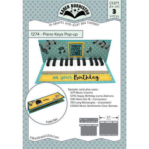 Karen Burniston Piano Keys Pop-Up Die
